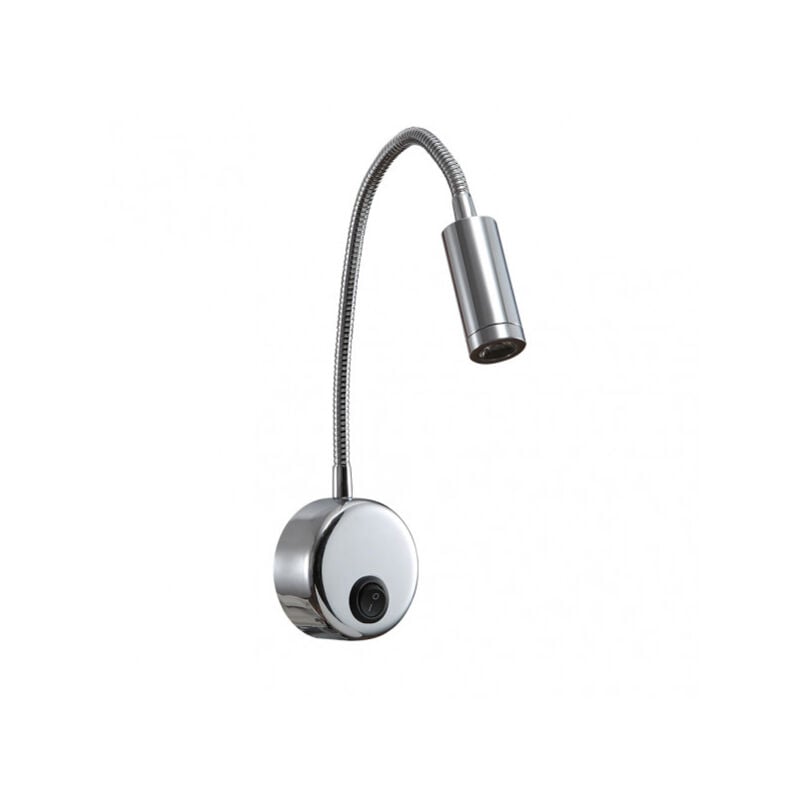 foto del prodotto lampada da parete 3w 4000k 285lm edgar chrome 40x7x19 cm c interruttore, snodabile e regolabile