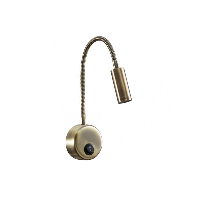 foto del prodotto lampada da parete 3w 4000k 285lm edgar leather 40x7x19 cm c interruttore, snodabile e regolabile