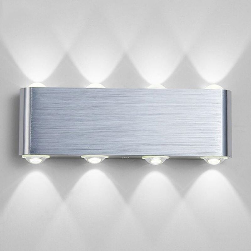 foto del prodotto lampada da parete a led, 8w moderna lampada da parete a led in alluminio illuminazione da parete per interni, applique da parete, lampade da notte