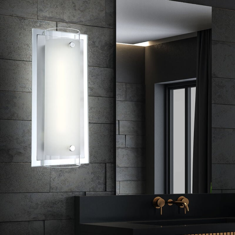 foto del prodotto lampada da parete a led applique da parete spot da parete in metallo cromato bordo specchio cucina camera da letto
