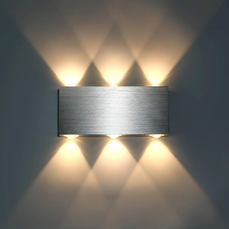 foto del prodotto lampada da parete a led da 18 w, moderna, quadrata, in alluminio, per camera da letto, ufficio, comodino, corridoio, soggiorno, bar dell'hotel,