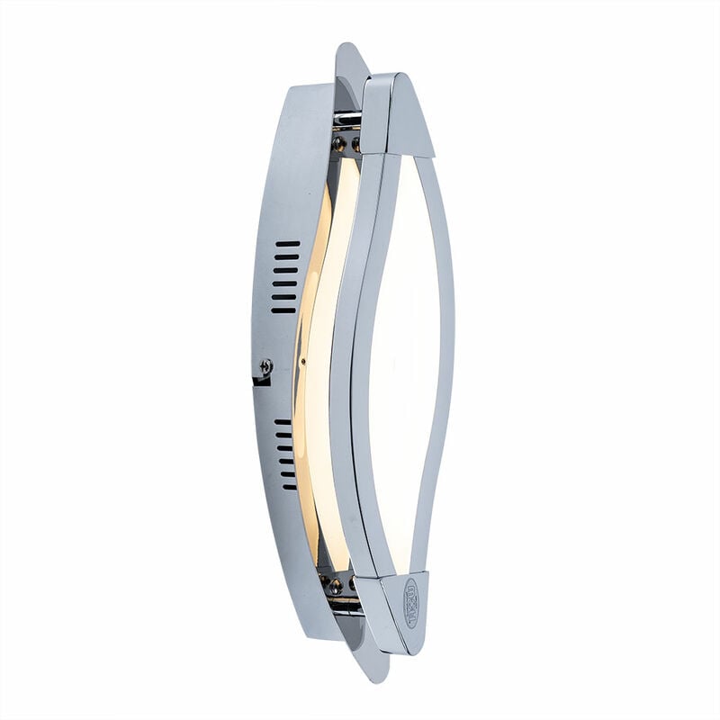 foto del prodotto lampada da parete a led da 6,5 w di design lobby camera d albergo luce cromata commutabile wofi 4809.01.01.0000
