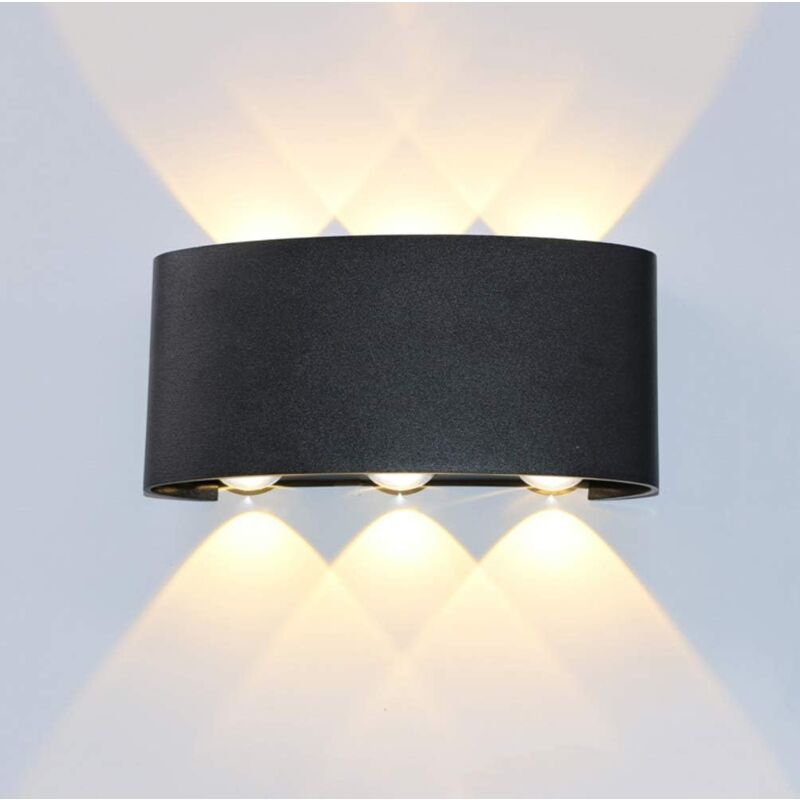 foto del prodotto lampada da parete a led da 6 w, per esterni e interni, in alluminio, impermeabile, con luce su e gi , per camera da letto, soggiorno, cucina,