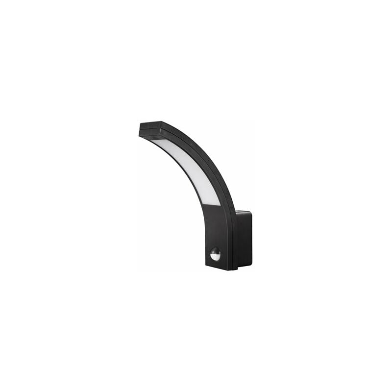 foto del prodotto lampada da parete a led da esterno con sensore ip54 nero freddo matel