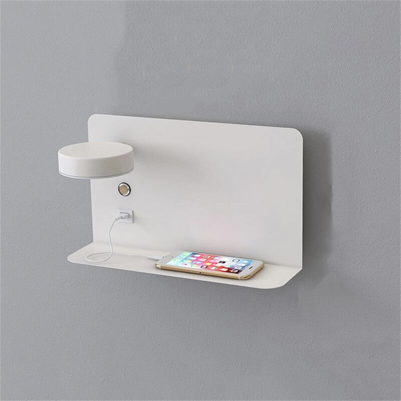foto del prodotto lampada da parete a led, lampada da parete a led dimmerabile a 3 colori con interruttore e modalit interfaccia usb per camera da letto, corridoio,
