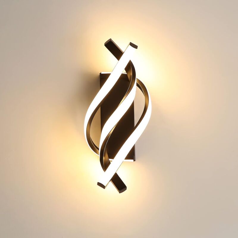 foto del prodotto lampada da parete a led, lampada da parete moderna per interni da 22 w, applique da parete in metallo creativo da 1440 lm per camera da letto, casa,