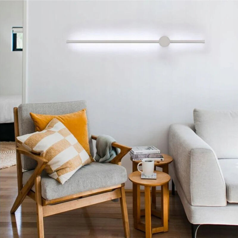 foto del prodotto lampada da parete a led, metallo alluminio, forma a barra, bianco, 100 cm, luce bianca, 20 w, per soggiorno camera da letto