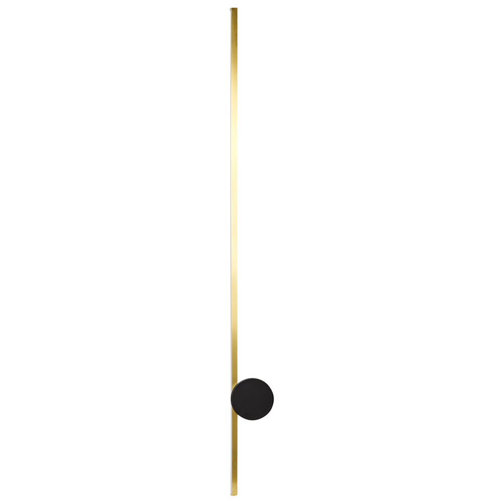 foto del prodotto lampada da parete a led oro alluminio nero ferro base 90 cm luce illuminazione camera da letto soggiorno design moderno