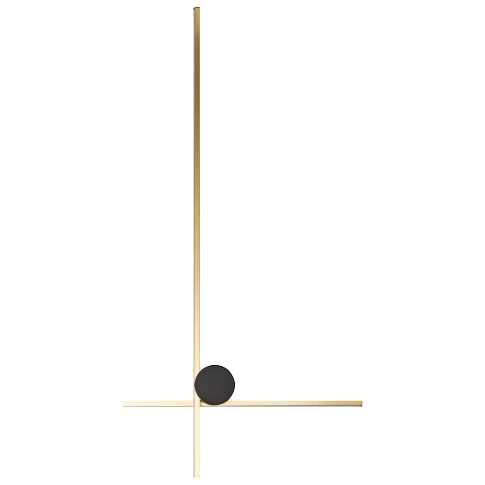 foto del prodotto lampada da parete a led oro alluminio nero ferro base 90 cm luce illuminazione camera da letto soggiorno design moderno