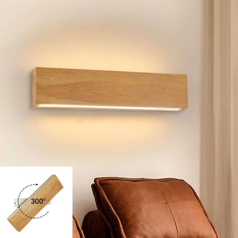 foto del prodotto lampada da parete a led per interni gbly lampada da corridoio moderna in legno 32 cm su e gi design indiretto 11 w 3000 k bianco caldo illuminazione