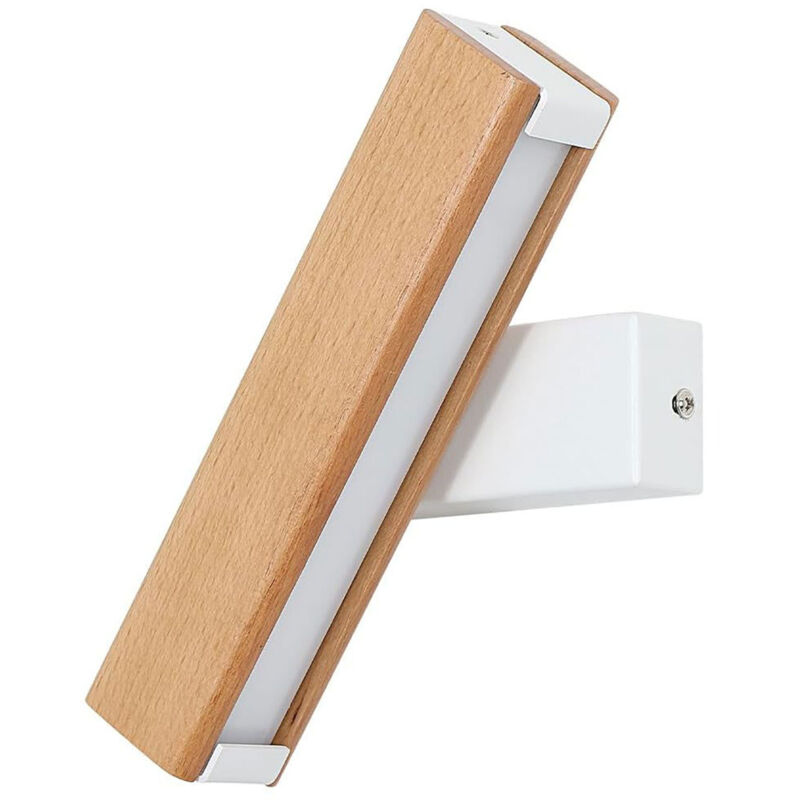 foto del prodotto lampada da parete a led per interni, lampada da parete a led rotazione di 360 con illuminazione semplice in legno massello lampada da parete moderna