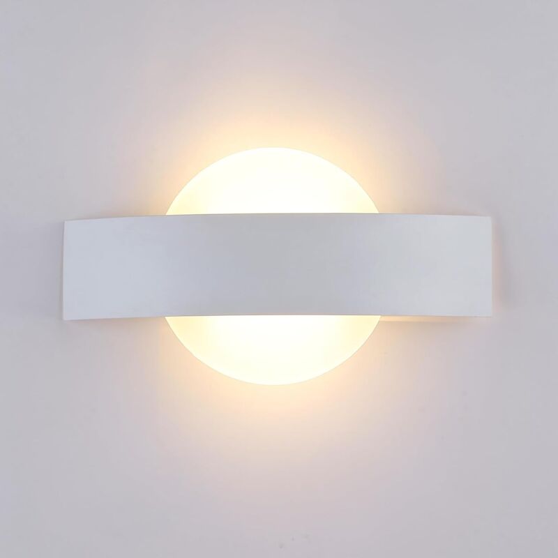 foto del prodotto lampada da parete a led per interni, lampada da parete moderna in acrilico da 7 w, lampada da parete bianca per corridoio, luce led in alluminio