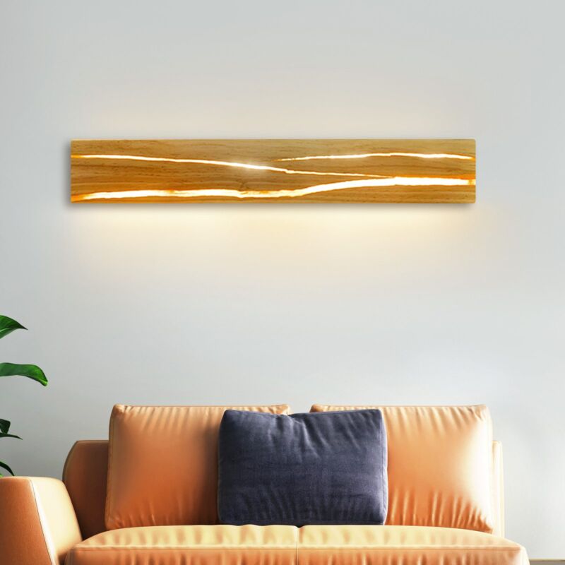 foto del prodotto lampada da parete a led per interni lampada moderna per corridoio in legno 3000k bianco caldo 50cm lampada indiretta per il soggiorno 8w lampada da
