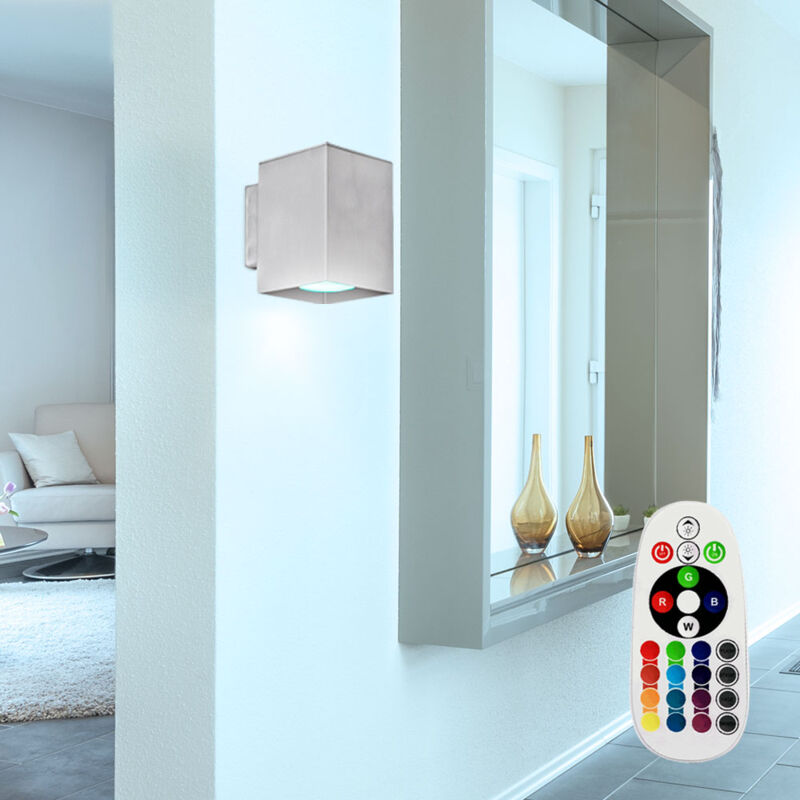 foto del prodotto lampada da parete a led rgb dimmerabile con telecomando lampada per scale lampada per corridoio lampada per soggiorno lampada da parete, alluminio,