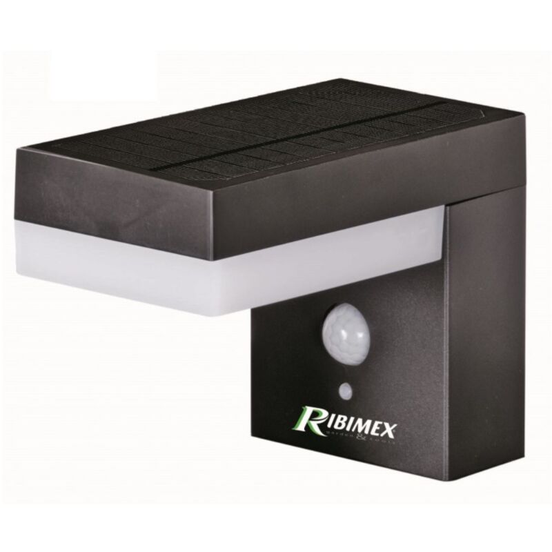 foto del prodotto lampada da parete a led solare 6w con rilevatore di movimento prlumsol1 m ribimex