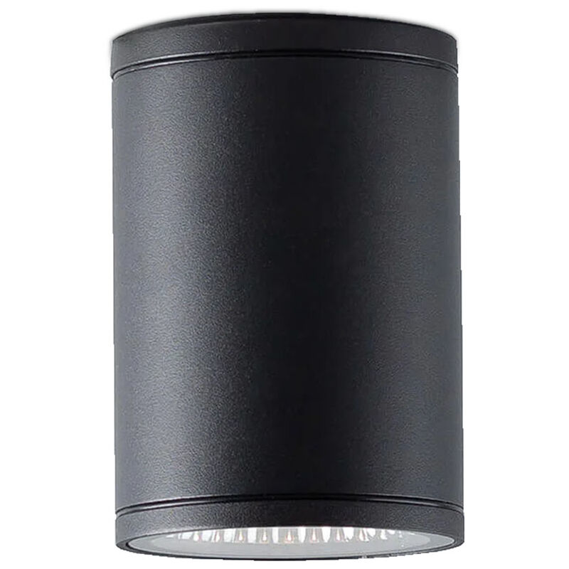 foto del prodotto lampada da parete a soffitto faretto led per esterni alua nero