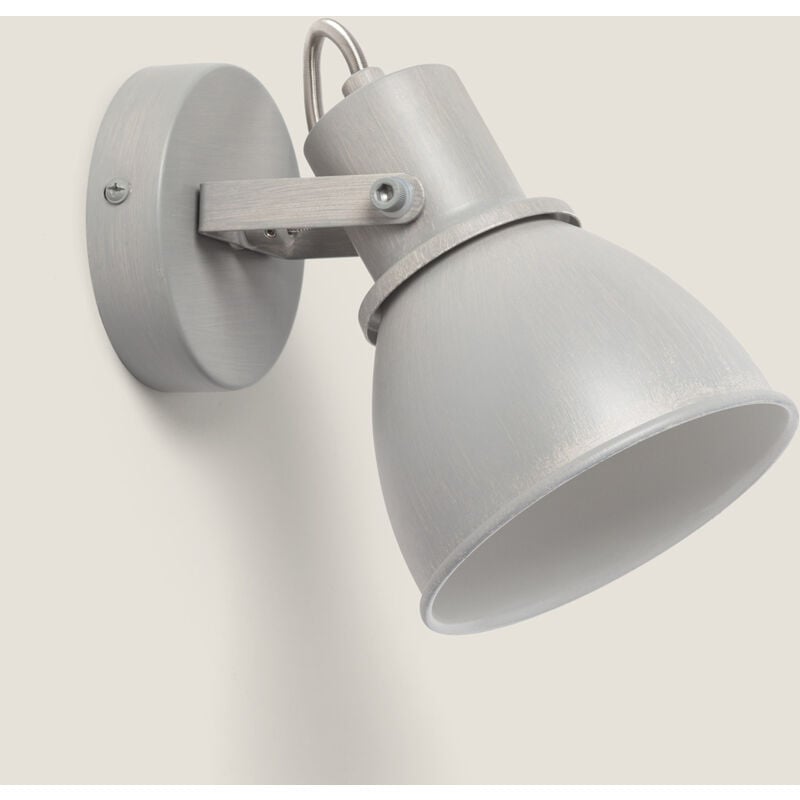 foto del prodotto lampada da parete alluminio orientabile 1 faretto emery grigio