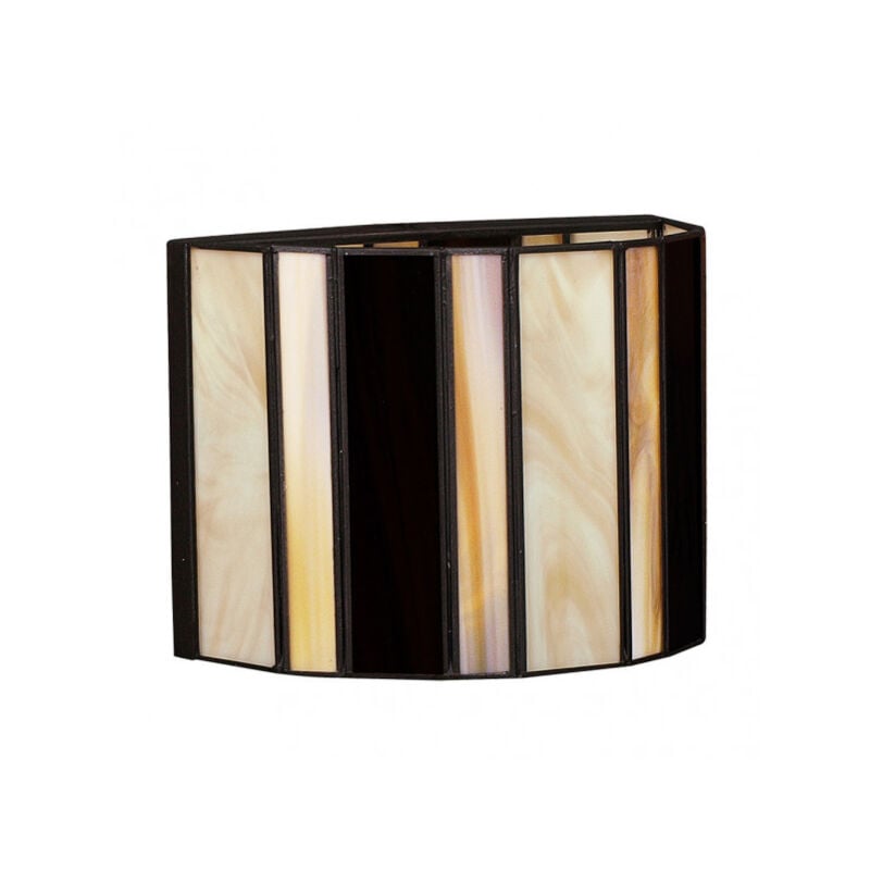 foto del prodotto lampada da parete alqueria 1xe27 nero beige marrone 19x24x14 cm
