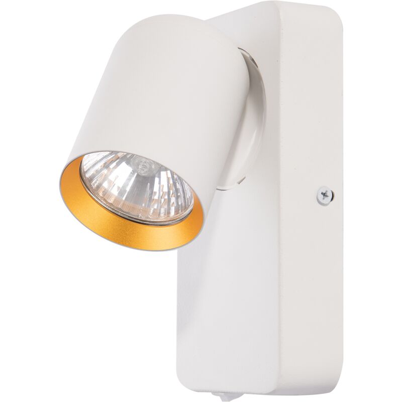 foto del prodotto lampada da parete andy 1xgu10 bianca oro