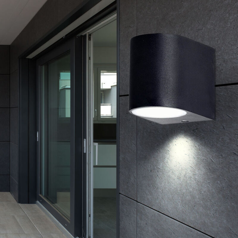 foto del prodotto lampada da parete antracite luce da esterno lampada da parete lampada per facciata in alluminio lampada per porta d ingresso, 1x attacco gu10, lxlxh