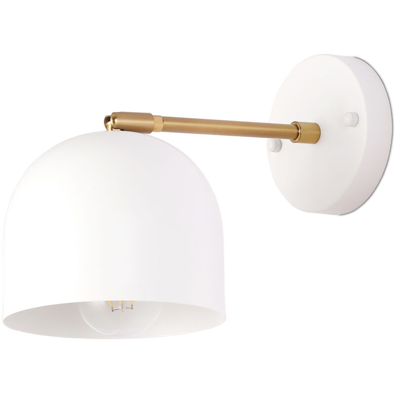 foto del prodotto lampada da parete applique metallo blen bianco