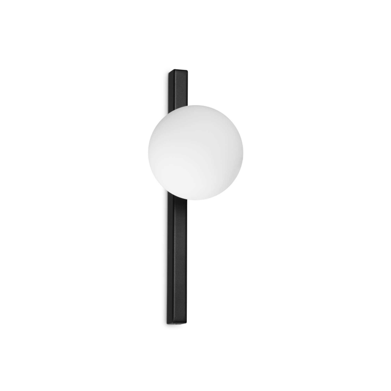 foto del prodotto lampada da parete binomio ap1 nero ideal lux