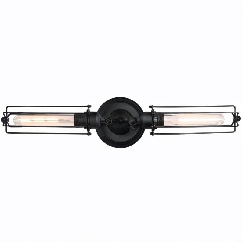 foto del prodotto lampada da parete candelabro vintage lubra nero
