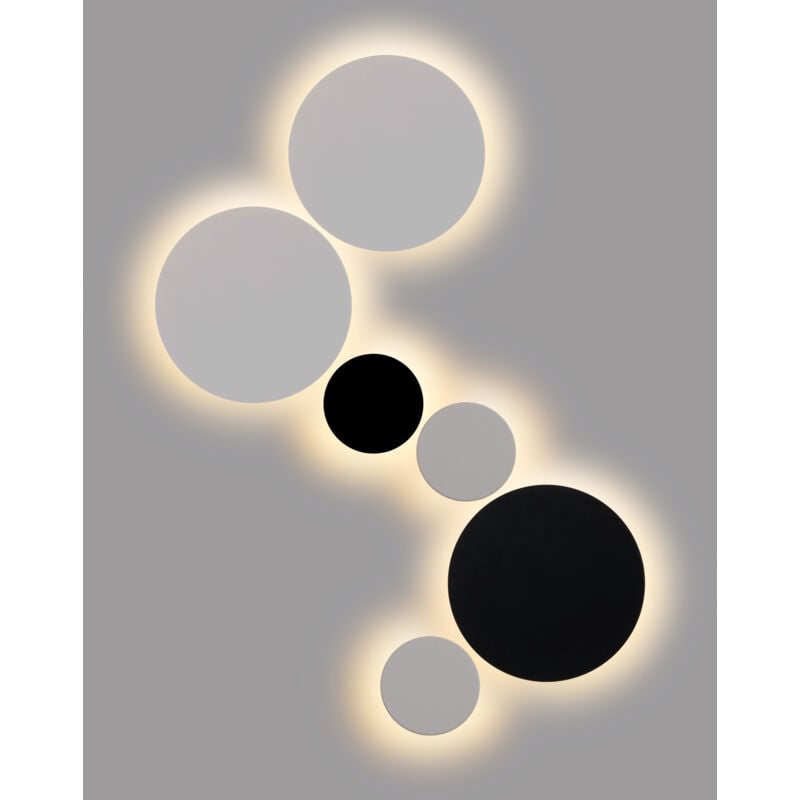 foto del prodotto lampada da parete circolare eclipse 12w chip samsung luce
