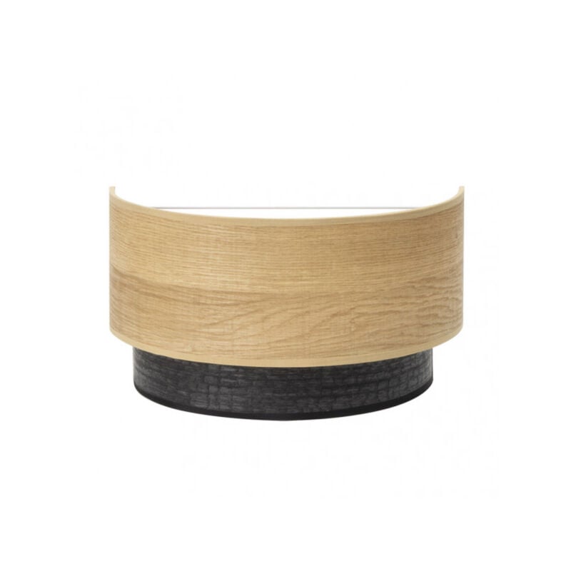 foto del prodotto lampada da parete colet black/clear wood 1xe27 fabrilamp