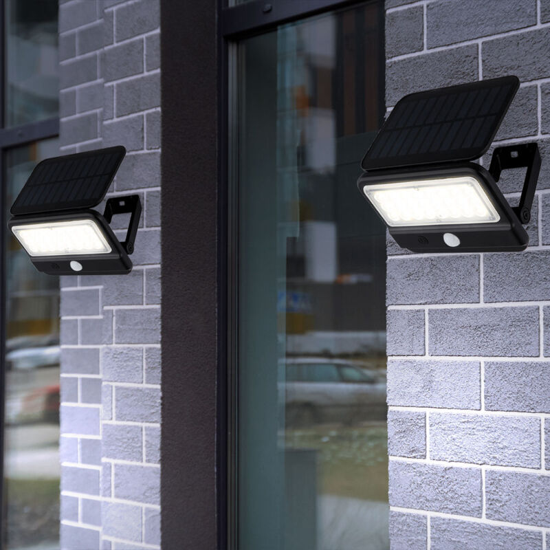 foto del prodotto lampada da parete con rilevatore di movimento luce solare a led lampada da porta d ingresso lampada da giardino, 1x led 400lm bianco neutro, lxh
