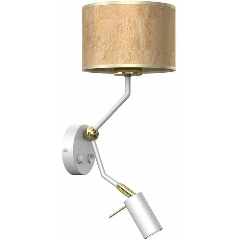 foto del prodotto lampada da parete cork bianco sughero 1xe27 mini gu10