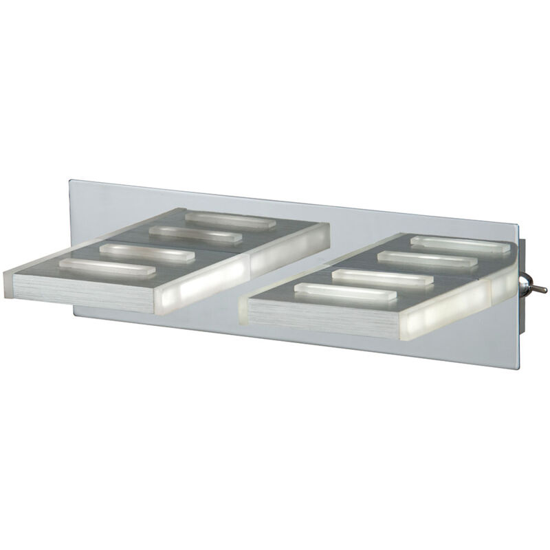 foto del prodotto lampada da parete cromata lampada da parete a led lampada da scala per camera da letto, 2x 5w 2x 405lm bianco caldo esto 745000 2