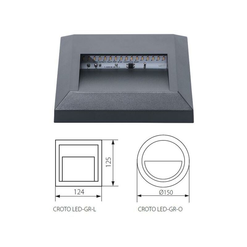 foto del prodotto lampada da parete croto led gr l kanlux