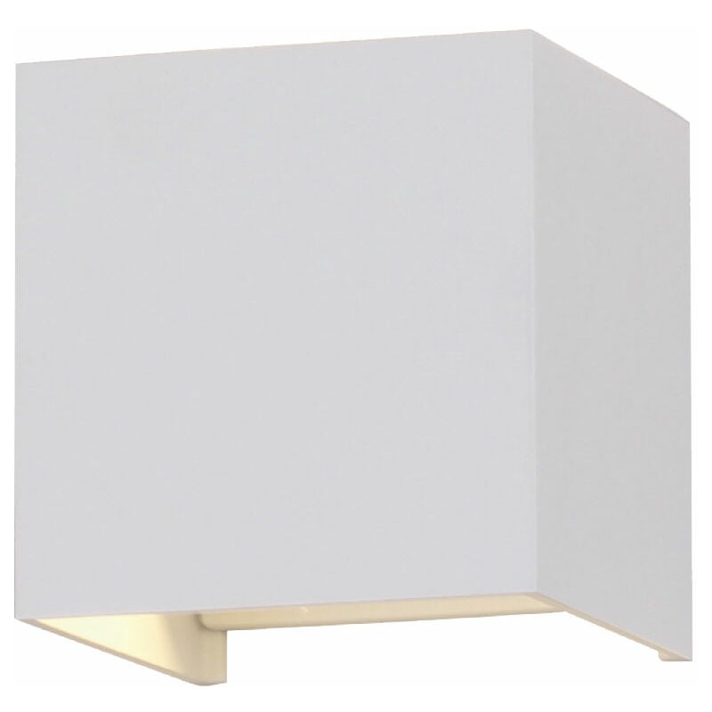 foto del prodotto lampada da parete da esterno luci up and down da esterno lampada da parete a led da esterno, cono di luce orientabile, alluminio bianco, led 5w 700lm