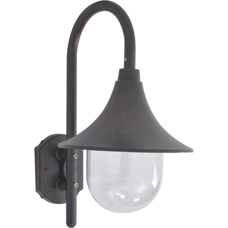 foto del prodotto lampada da parete da giardino e27 42 cm alluminio bronzo vidaxl