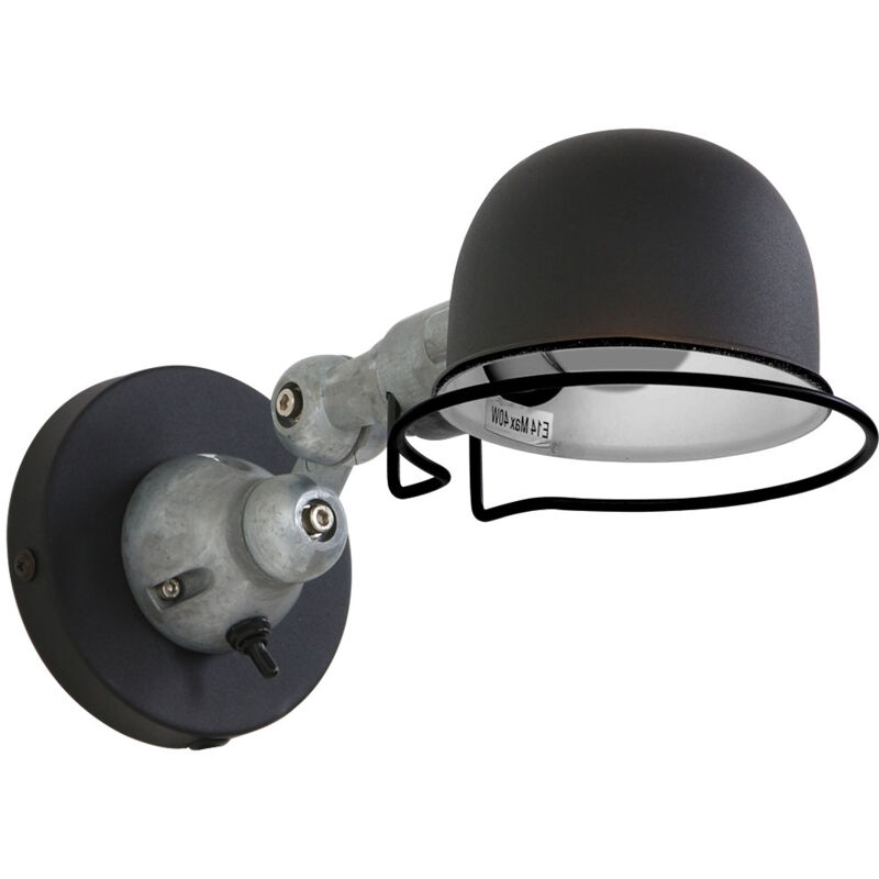 foto del prodotto lampada da parete davin nero alluminio metallo mexlite