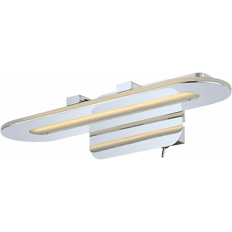 foto del prodotto lampada da parete design 5 watt led illuminazione per camera d albergo lampada interruttore argento globo 68057w