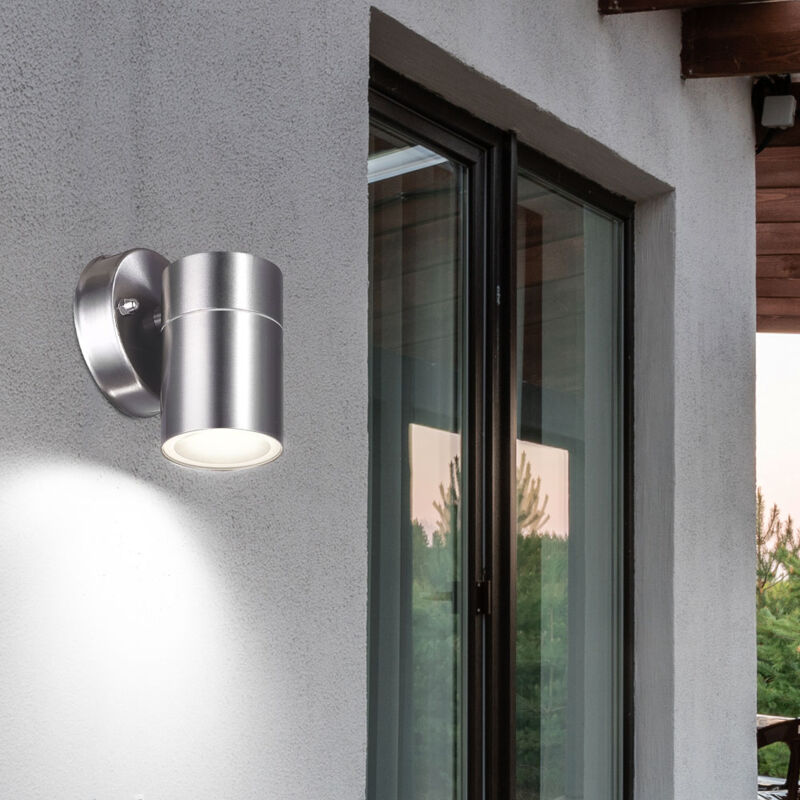 foto del prodotto lampada da parete design facciata illuminazione esterna in acciaio inox giardino faretto gi apparecchio