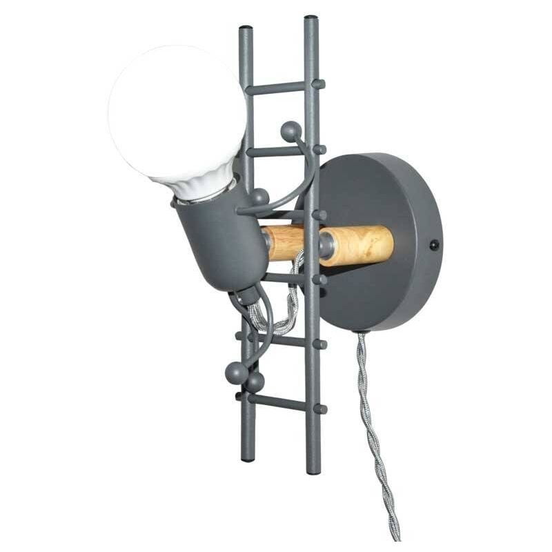 foto del prodotto lampada da parete doll con interruttore e spina e27