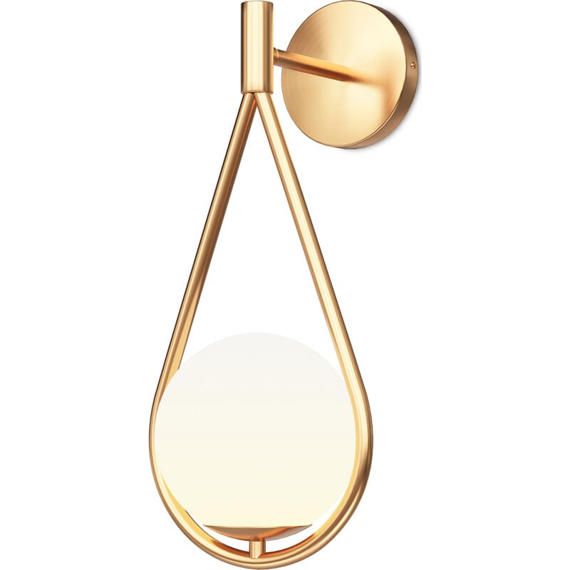 foto del prodotto lampada da parete dorata globo tear oro