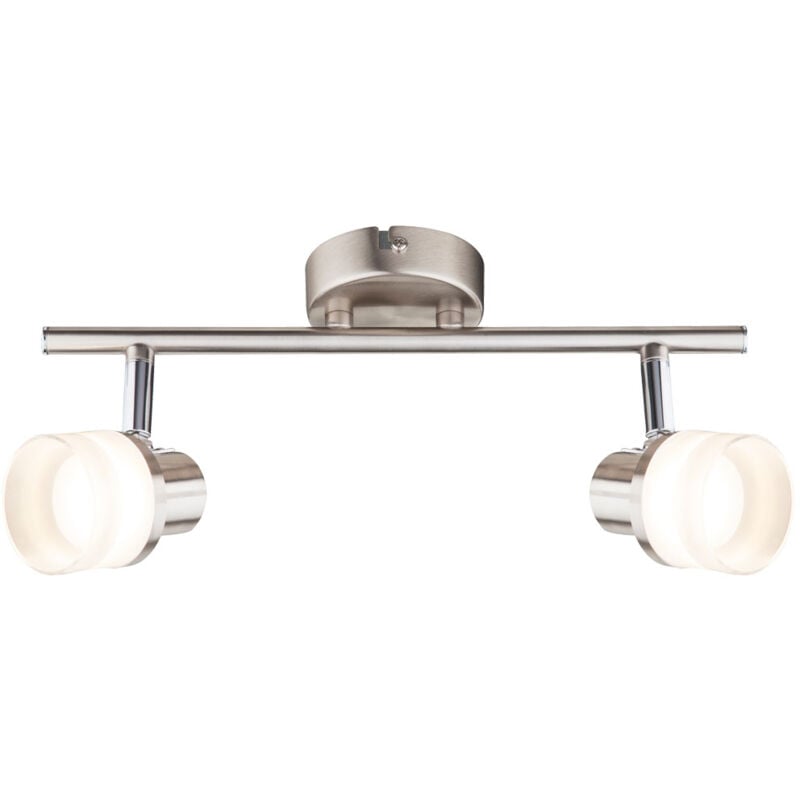 foto del prodotto lampada da parete e da soffitto faretto da soffitto lampada da soffitto a 2 luci due faretti, orientabili, 2x 3,5 watt led 190 lm bianco caldo, l