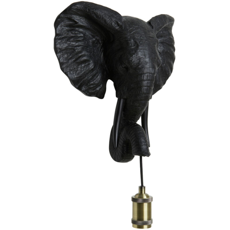 foto del prodotto lampada da parete elephant nero plastica light living