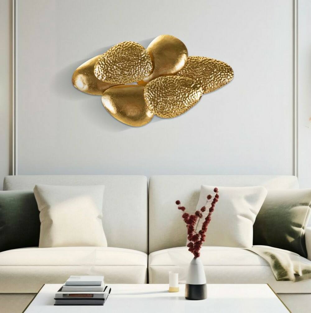foto del prodotto lampada da parete eraclea, luminaria da parete, luce a muro, faretto a muro, 44x11 h28 cm, oro