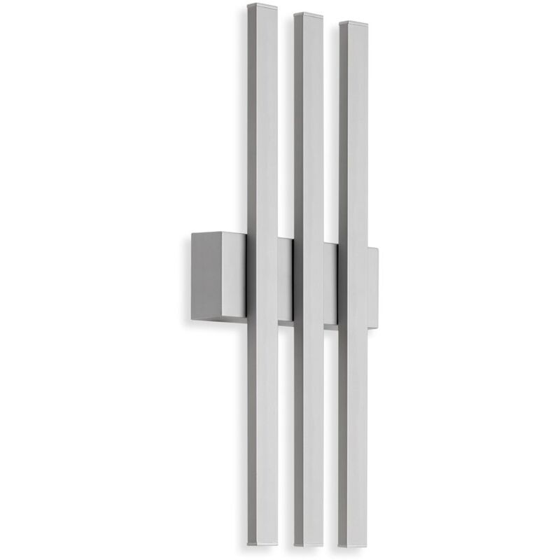 foto del prodotto lampada da parete esterna a led lampada da esterno 12w ip44 argento metallo plastica telefunken