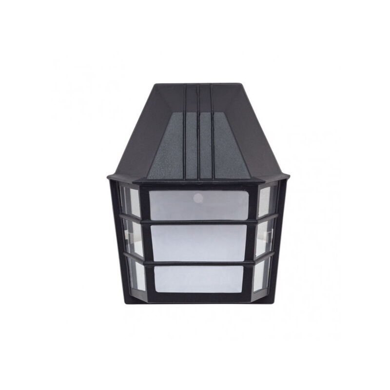 foto del prodotto lampada da parete esterna in alluminio acrux 1xe27 nero ip23 24x20x11,5 cm