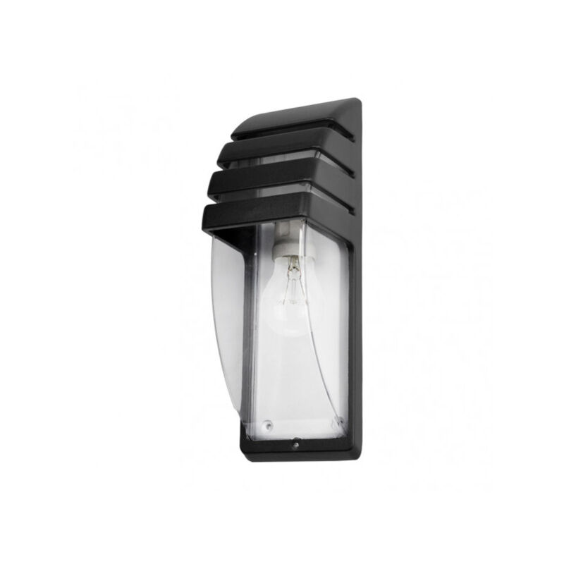 foto del prodotto lampada da parete esterna nera modello elnath alluminio ip44 fabrilamp