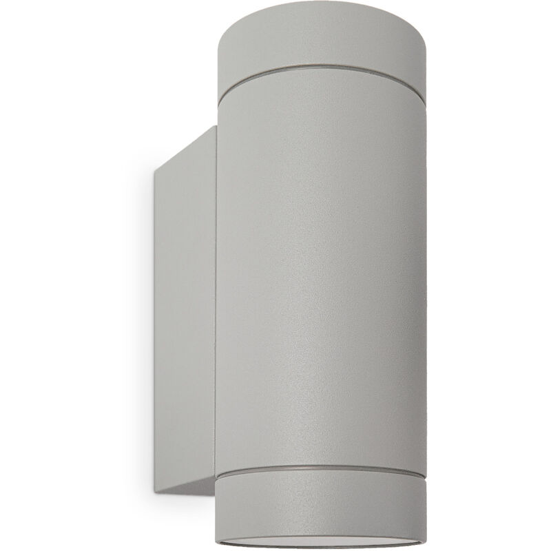 foto del prodotto lampada da parete esterni giardino lampada a parete ip54 3000k argento grigio, tipo 1 2x gu10 paco home