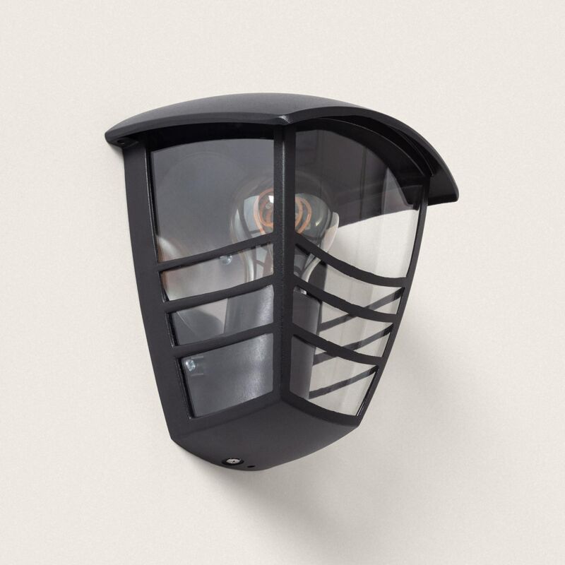 foto del prodotto lampada da parete esterno alluminio dawson nero