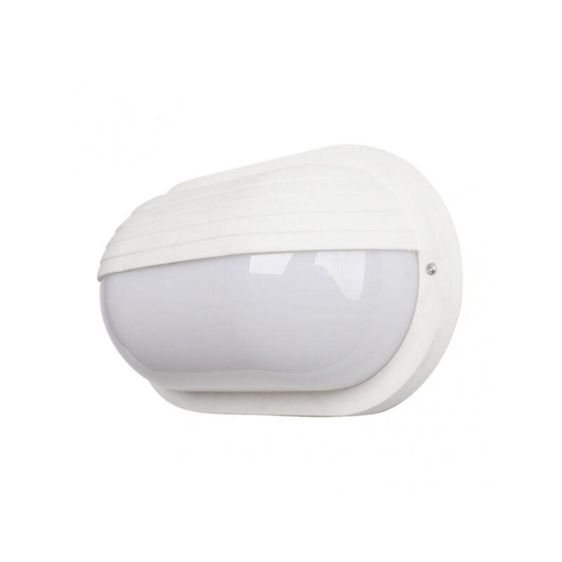 foto del prodotto lampada da parete ext.ovale canopus large1xe27 polycar.bianco 10x26x15 cm ip44