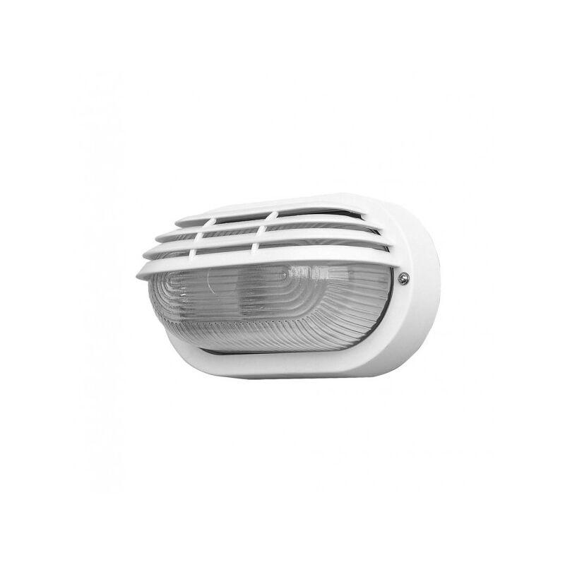 foto del prodotto lampada da parete ext.ovale canopus small 1xe27 policarbonato bianco 10x20,5x11,5 cm ip44